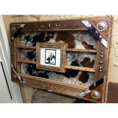 Cowhide Trophy Buckle Display Case/Picture Frame